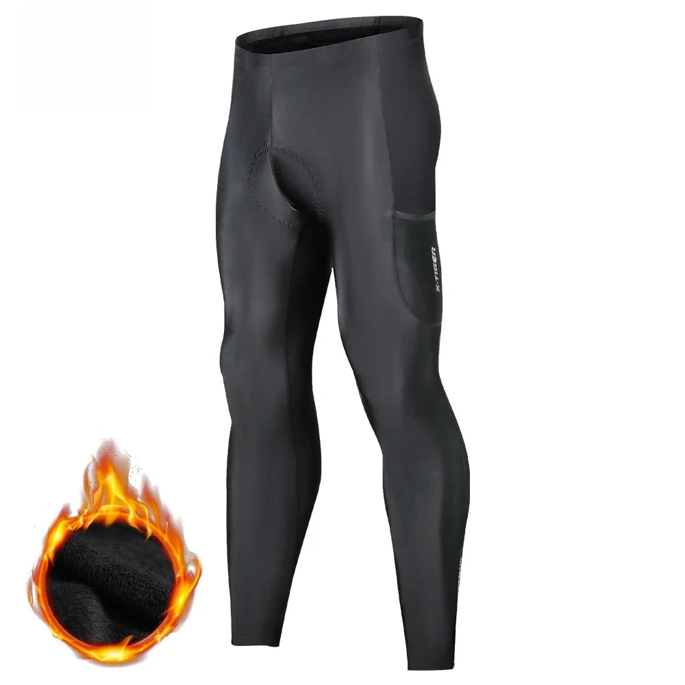 AliExpress X-TIGER Cycling Pants with Back Pocket 5D Gel Padded Winter Fleece Sports Men Warm Long Pants MTB Road Ski Motorcycle Bike Pants