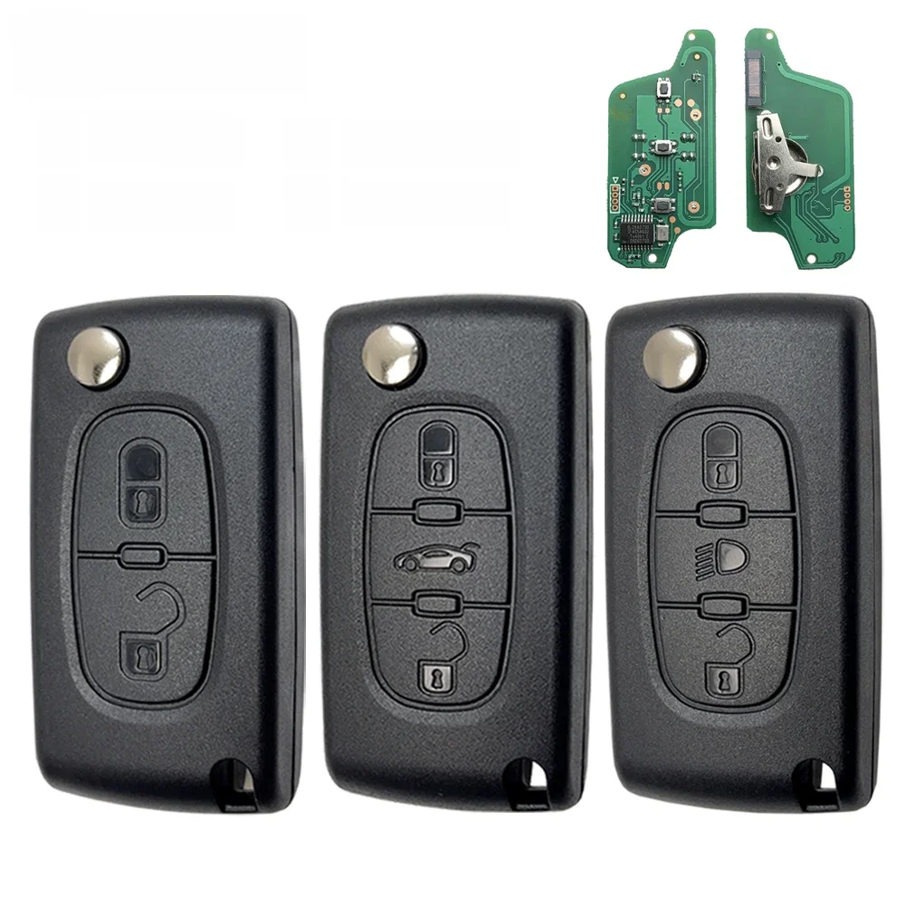 YOCASTY ASK FSK pour Peugeot 207 307 308 407 607 807 pour citroën C2 C3 C4 C5 C6 Xsara Berlingo CE0536 CE0523 clé de voiture à distance rabattable