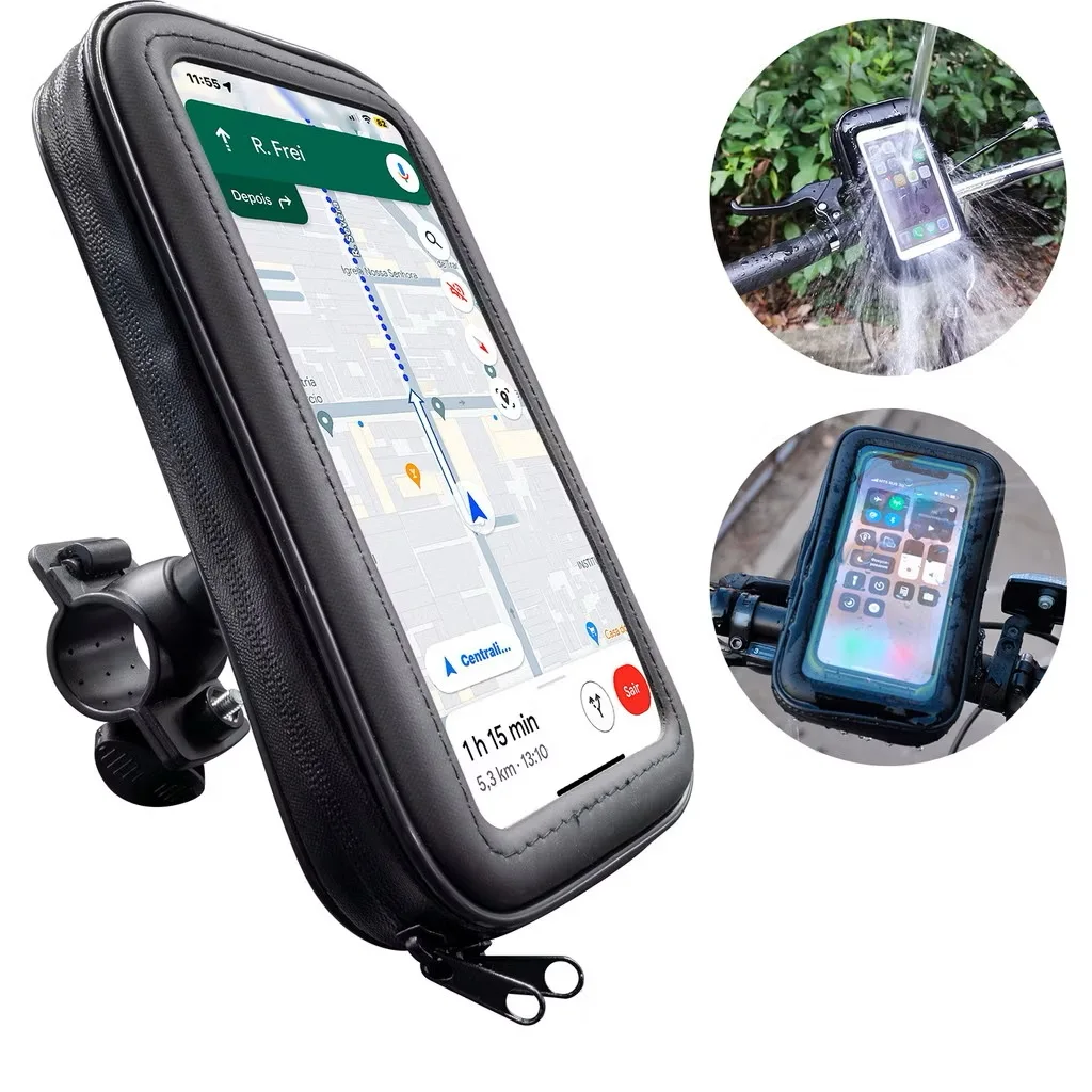Suporte Capa De Celular Para Moto E Bicicleta A Prova D'agua 6.6 Polegadas
