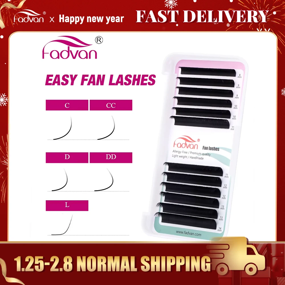 Fadvan 1 Second Easy Fanning Makeup Lashes Extension False Eyelash Blooming DIY Fans 2D/3D/4D/5D/10D Grafting/Building