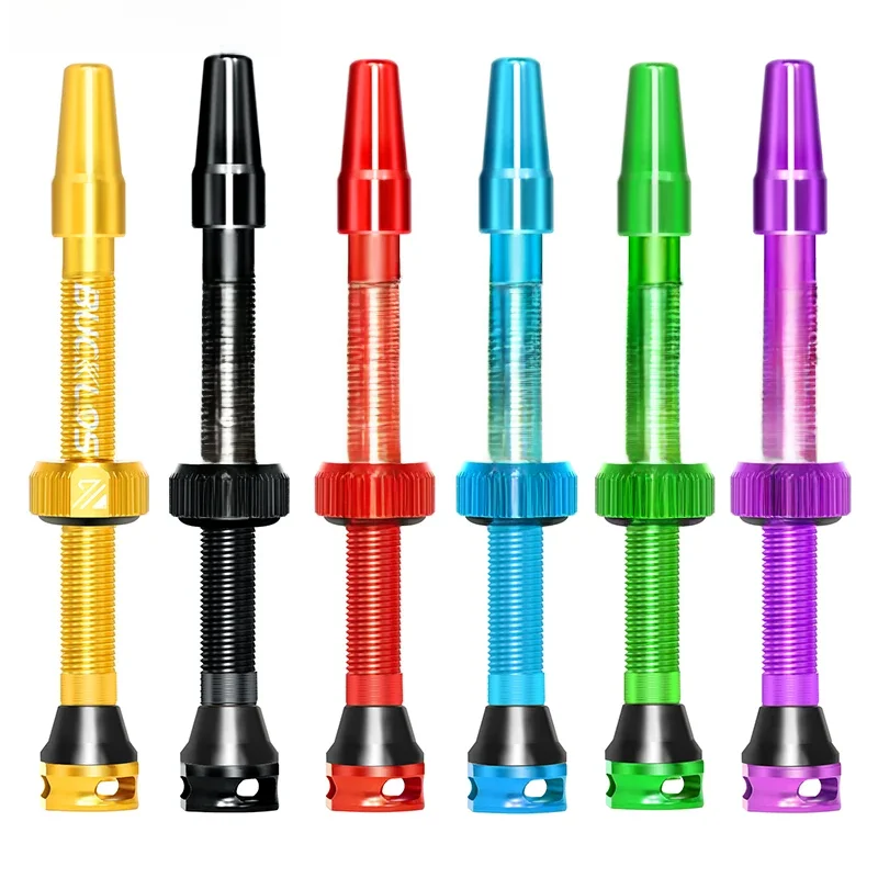 AliExpress BUCKLOS 40/44/55/60MM Bike Tubeless Valve Aluminum Alloy Road Gravel Bicycle Tubeless Tire Valve Durable Bike Presta Valves