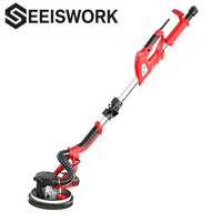 SEEISWORK 750W Electric Drywall Sander Wall Grinding Machine Dustless Self Suction Grinning Portable Polishing Machine Auto Dust