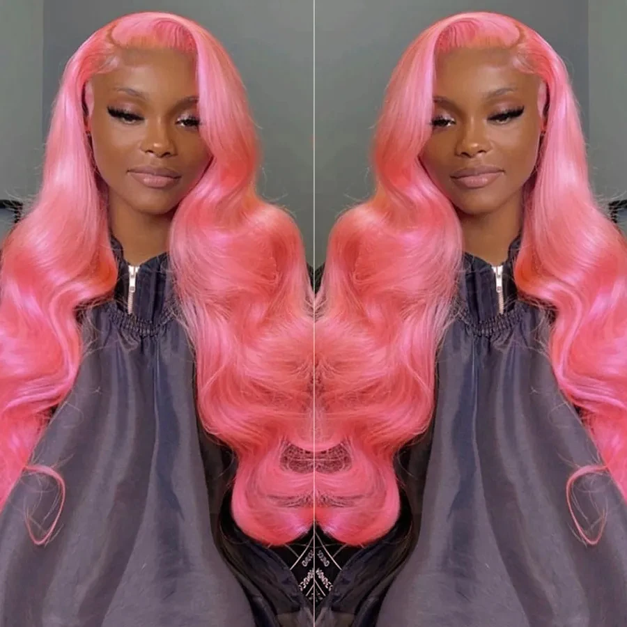 

Pink 13x4 Transparent Lace Front Wig Body Wave Lace Front Wigs For Women 613 Colored Lace 13x6 Frontal Blonde Human Hair Wigs