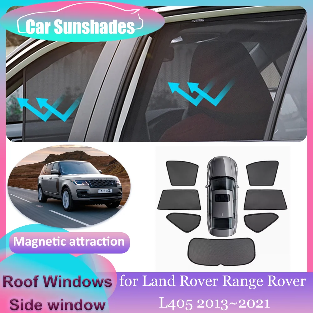 Car Magnetic Sunshades for Land Rover Range Rover L405 2013~2021 Roof Windows Sun Visor Windshield Curtain Sunroof Accessories