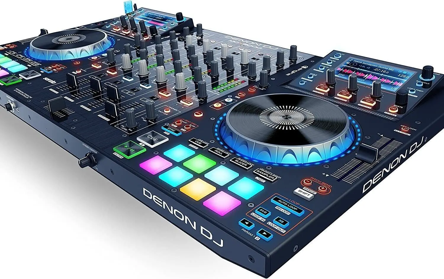 Authentic Denon DJ MCX8000 - 4-Deck DJ Controller & Podcast Mixer