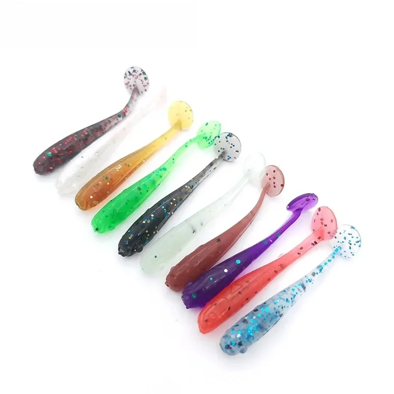 10 pcs/lot Wobblers mini océan roche pêche leurres souples en caoutchouc appâts souples 3.5 cm ver souple appâts artificiels bar Silicone poisson