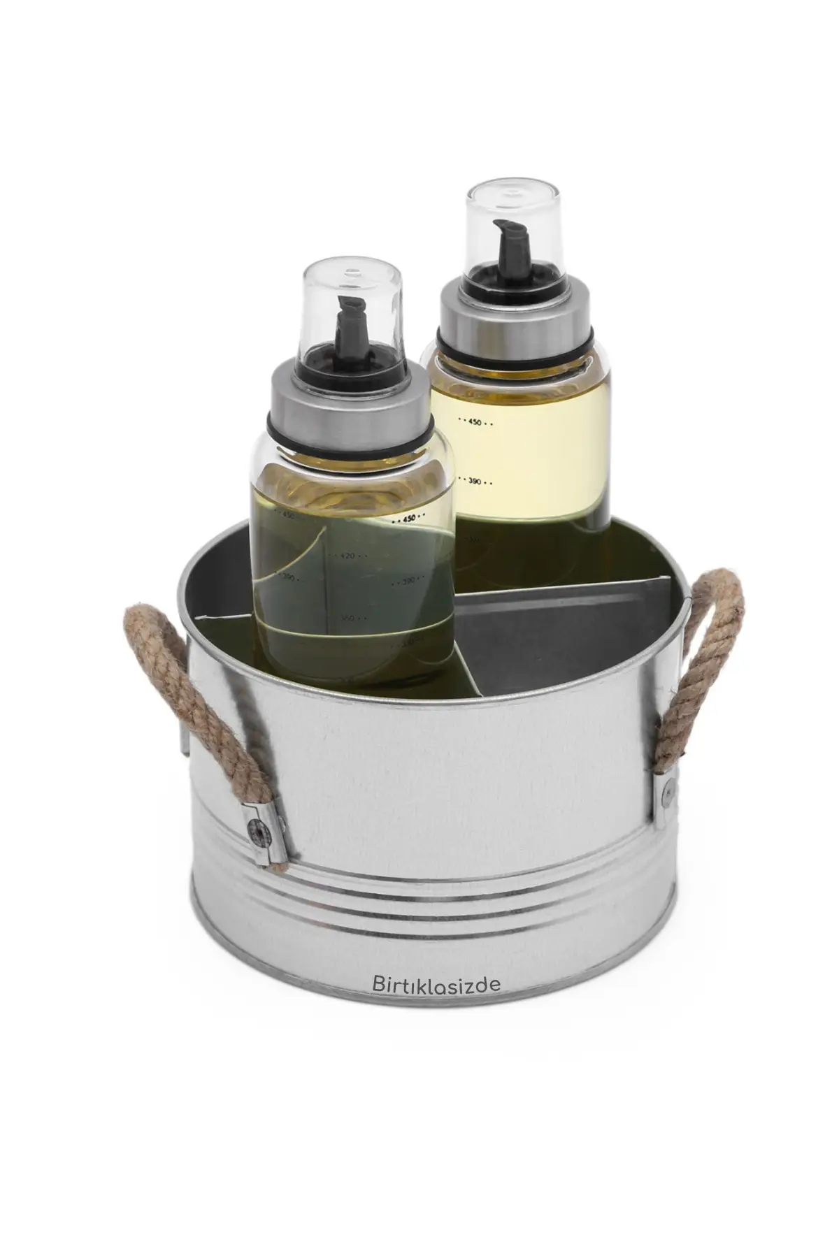 Silver Metal Oil Pot Stand, Sauce Oiler, Spoon Holder, Organizador, Talheres Counter Top, transporte rápido, 4 compartimentos