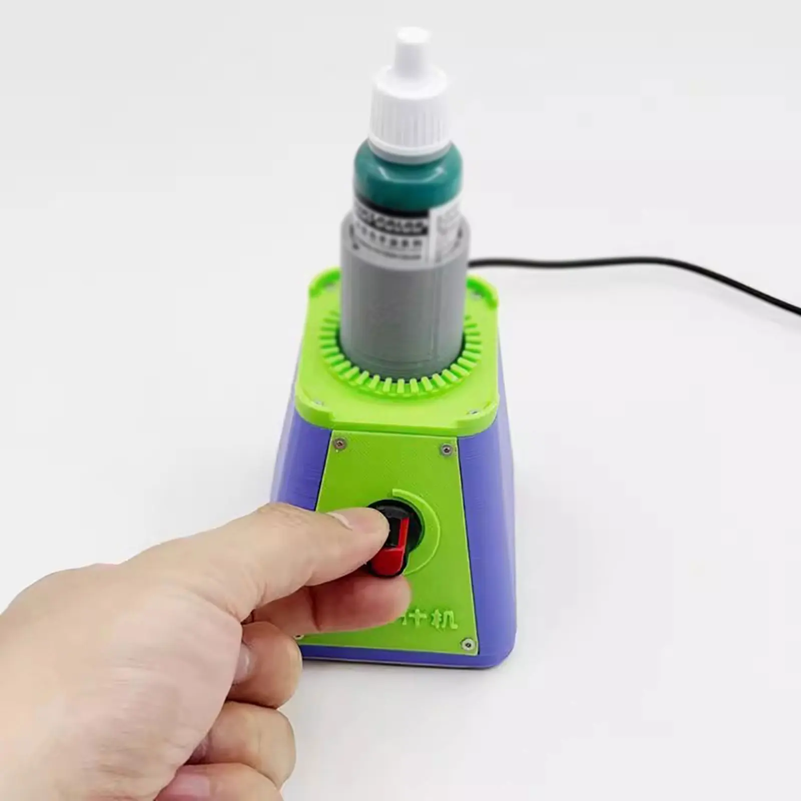 Electric Paint Shaker Mixer Mini Paint Mixer Acrylic Pigments Polish Pigment Mixer Suction with Cup Base Variable Speed Mixer