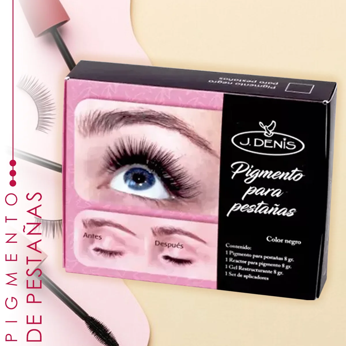 Pigmento Tinte De Pestañas Permanente Profesional J Denis