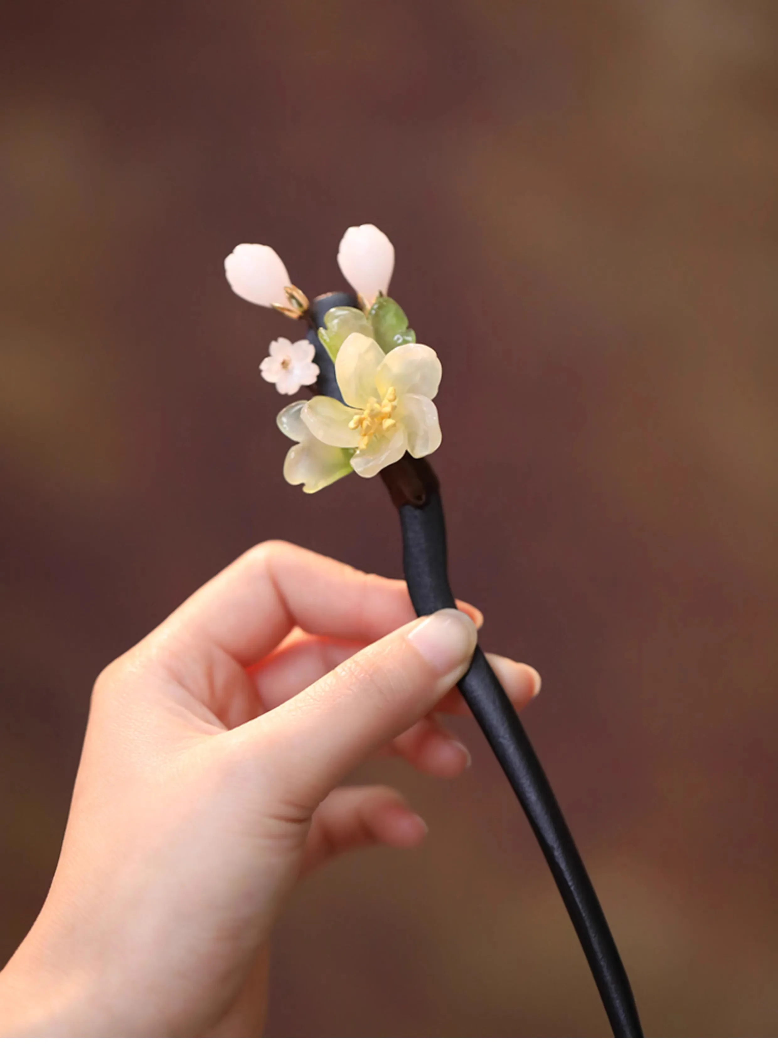 FXLRY Original Design Handmade Shell Magnolia Hairpin For Women/Gril Accessories