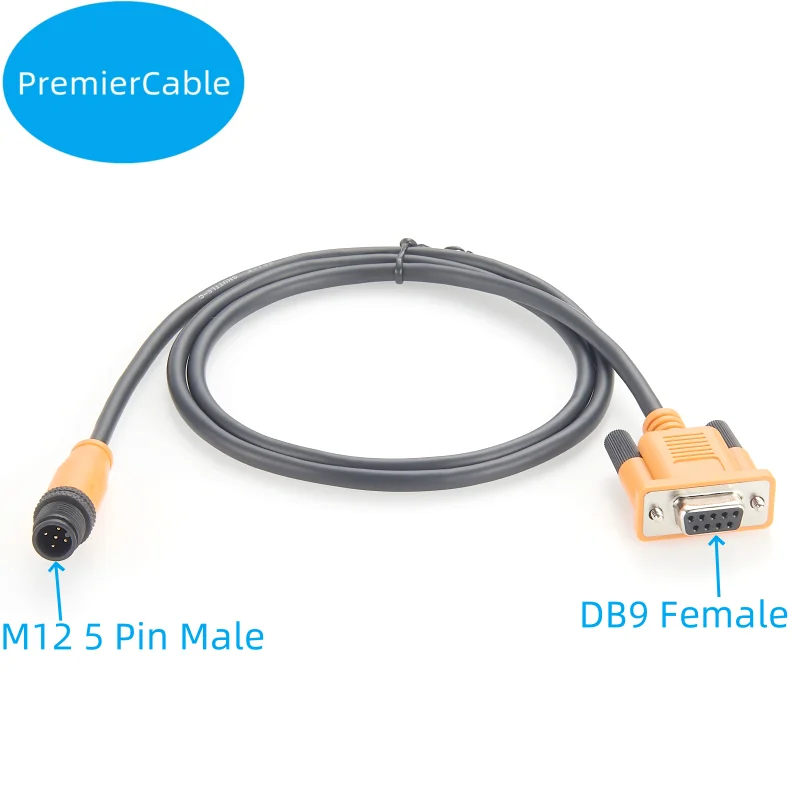 Imagem -03 - Macho para Cabo Adaptador D-sub M12 a Codificado Pinos 9pin Rs232 Cabo Serial Fêmea Pode Bus Data Logger para Nmea2000 M12 a Db9