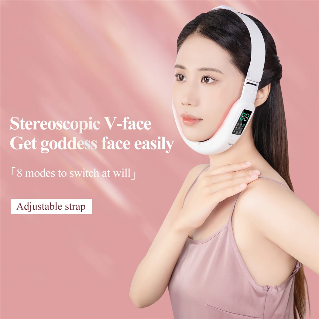 CkeyiN EMS cintura di sollevamento del viso LED Photon Therapy Face Slimming Vibration Massager riduce il doppio mento antirughe rassodante della pelle
