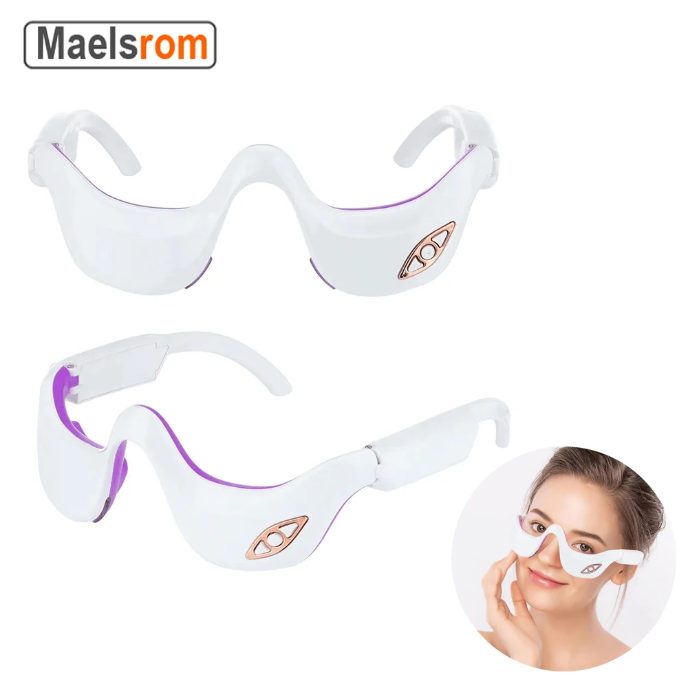 

EMS Under Eye Massager Micro Current Pulse Eye Beauty Device Heating Therapy Relieves Eye Fatigue Fades Dark Circle Anti Wrinkle