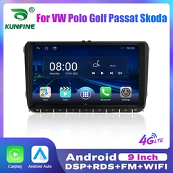 2Din 9Inch Android Octa Core Car Radio stereo For VW Polo Golf Passat Skoda octavia Screen Car Multimedia Player GPS BT Carplay
