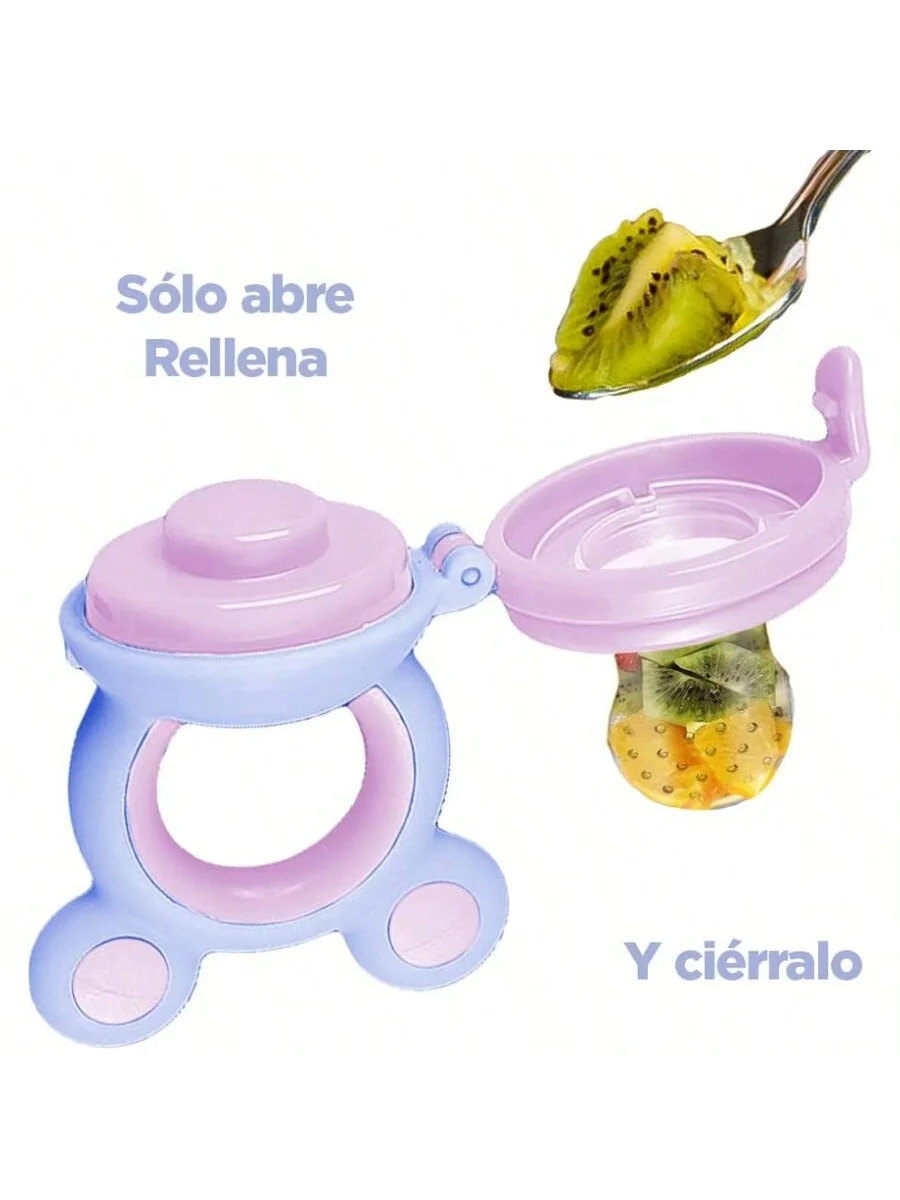2 Piezas Chupon Fruta Para Bebe Alimentador Para Papilla Fruta Alimentos Y Mordedera Chupete Accesorios Para Bebe Con Forma De Oso