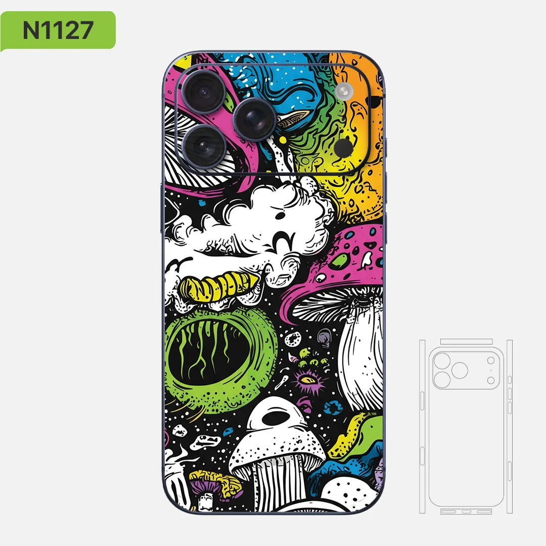 Nexa Skins Serie IP041 – Adhesivo de vinilo con calcomanía para iPhone 17/16/15/14/13 Pro, Pro Max,