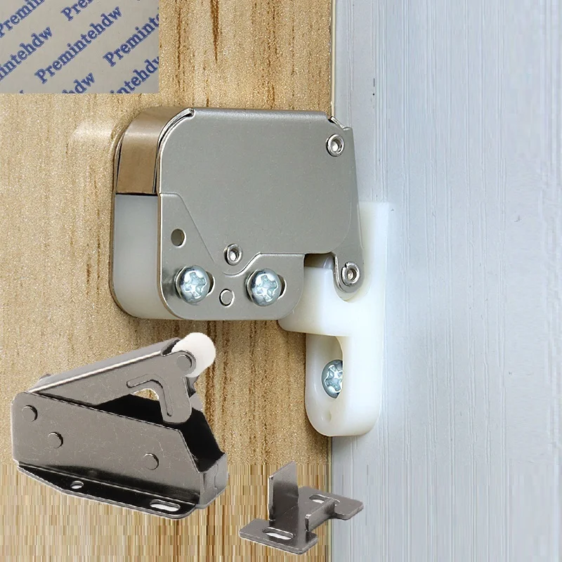 

10Pcs Steel Push To Open Cabinet Catch Elephant Trunk Hook