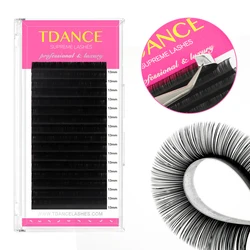 TDANCE 16Rows Korea PBT Faux Soft Mink Cilios Individual Eyelash Extension Supplies Professional Natural Russian Volume Lashes
