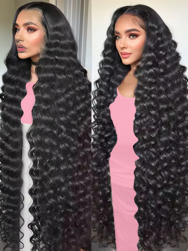 

300 Density Loose Wave Wig 13x6 HD Lace Frontal Wigs Human Hair Curly Wigs Water Deep Wave 13x4 Lace Front Wig Curly Black Wig