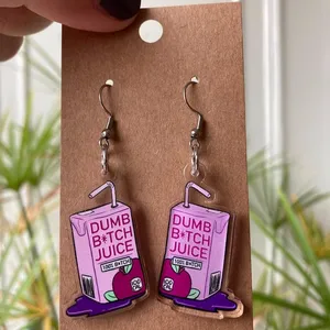 Sumpfige Saftohrringe B*tch | Lesbenohrringe | Lustige Ohrringe | Große Ohrringe | LGBT | Schwul | Lesben | LGBT Pride | Alt 6 Hauptverkaufs -Ohrring -LGBT -Stolz - №3