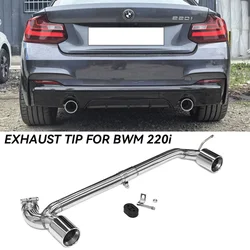 Carbon Fiber Exhaust Tip For BMW F22 F23 220i M Sport 2 Series Car Exhaust Pipe 304 Stainless Steel Dual Out Muffler Tip Nozzle