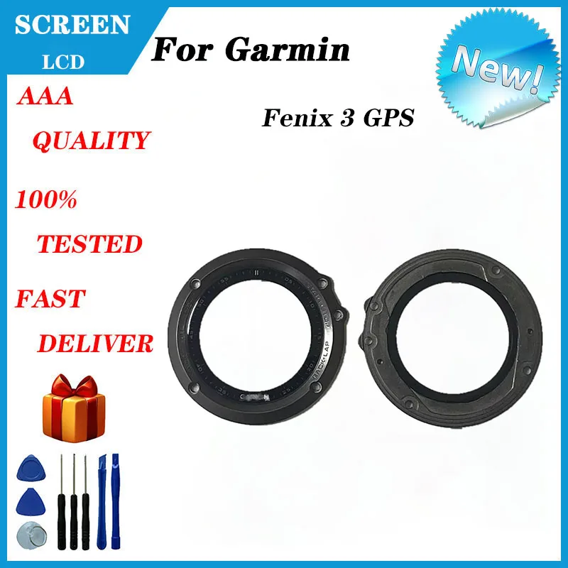 For GARMIN Fenix 3 GPS Smart Watch LCD Screen Display  Frame Watch Glass Replacement Repair Parts