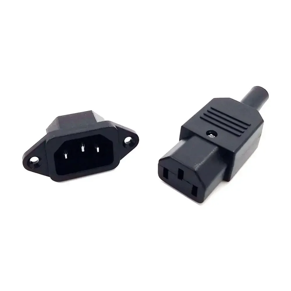 Pełny zestaw wtyczki DC Jack 220V DC/AC zacisk zasilania 3-pinowa wtyczka AC/DC złącze zasilania złącze przewodu męskiego do żeńskiego — zdjęcie 2