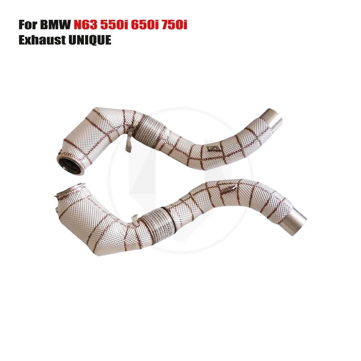 UNIQUE downpipe For Bmw N63 550i 650i 750i SS304 exhaust with cat/ without cat downpipeWith insulator