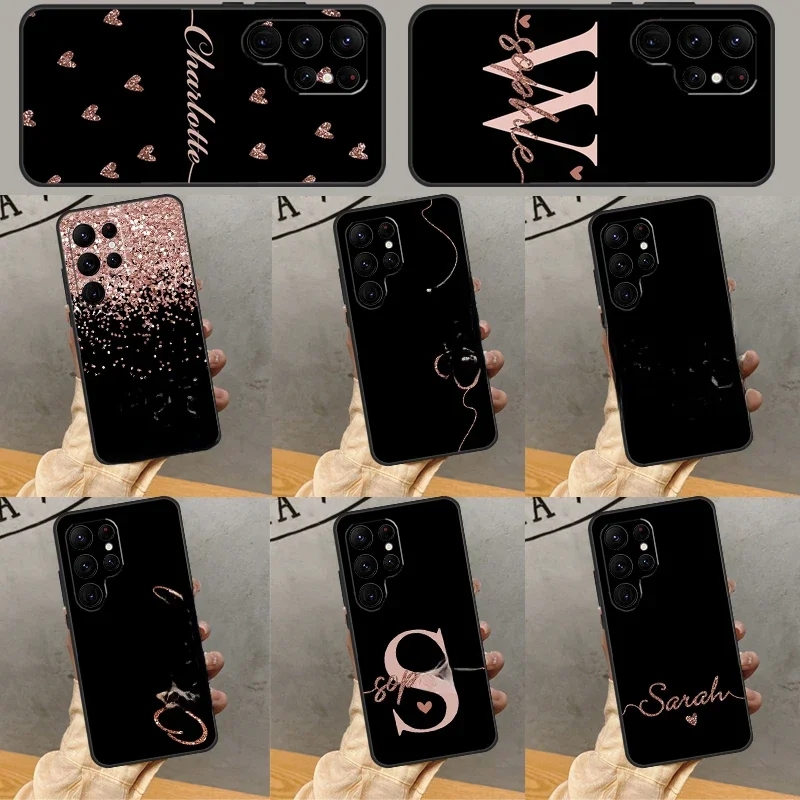 Bling spersonalizowana obudowa do Samsung Galaxy S23 S22 Ultra S20 FE S21 FE S8 S9 S10 Note 10 Plus Note 20 Coque — zdjęcie 2