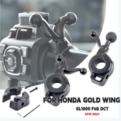 Bola dupla cabeça copo de água titular, acessórios do lado esquerdo, montagem do telefone móvel, Honda Goldwing 1800, GL1800, F6B, modelos DCT, 2018-2024