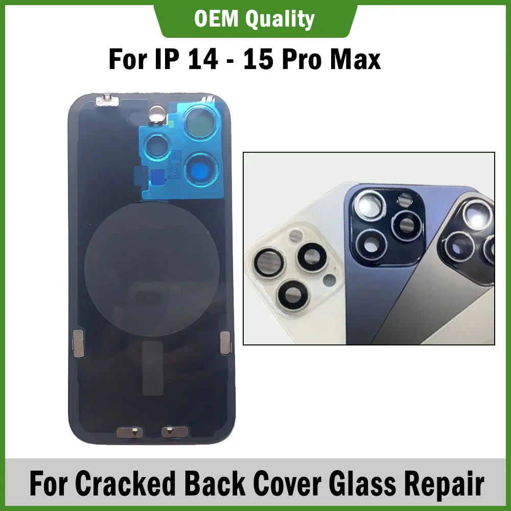 Mixed 10pcs Battery Back Glass Housing With Pre-installed Metal Plate Frame for iP.hone 14 Plus 15 Pro Max Rear Door Replacement