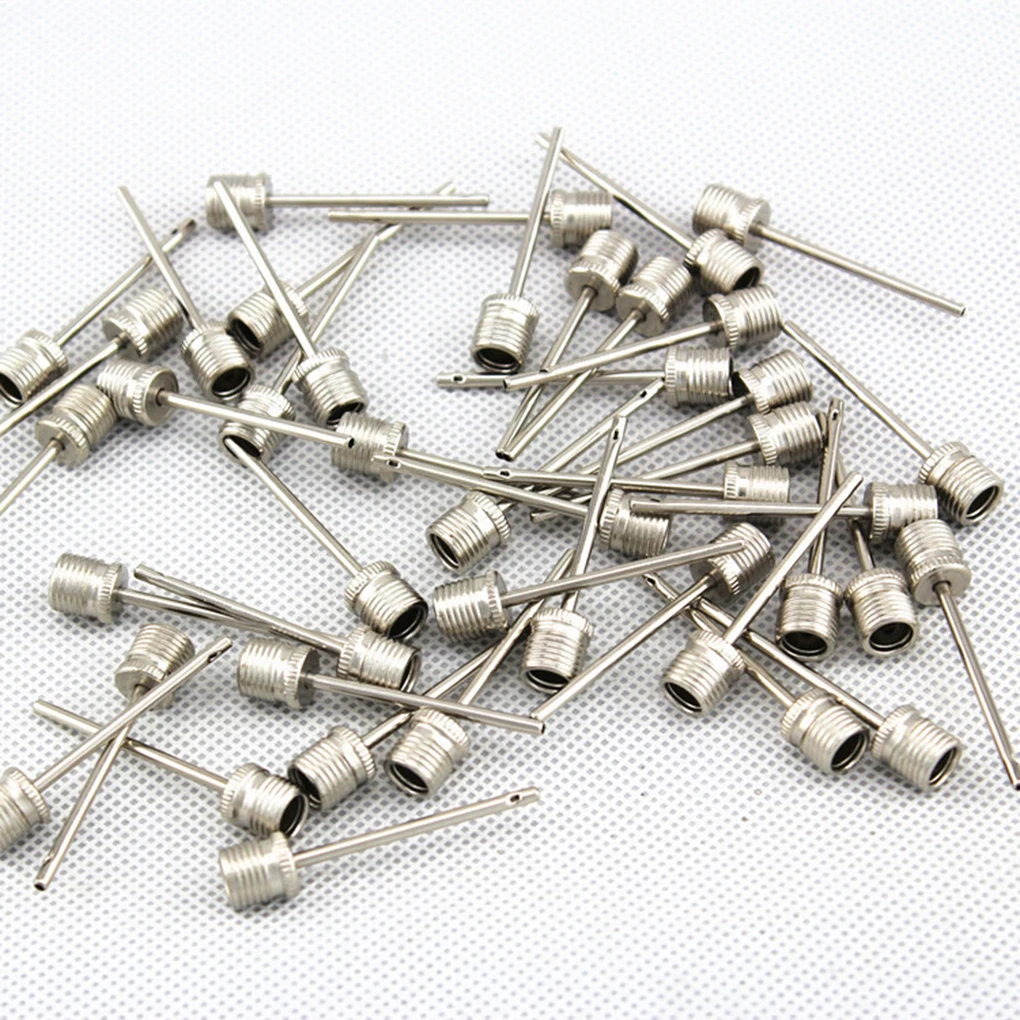 10Pcs/Lot Basketball Inflating Pump Needle Football Inflatable Air Valve Adaptor Nozzle Ball Air Needle Stainless Steel Pump Pin