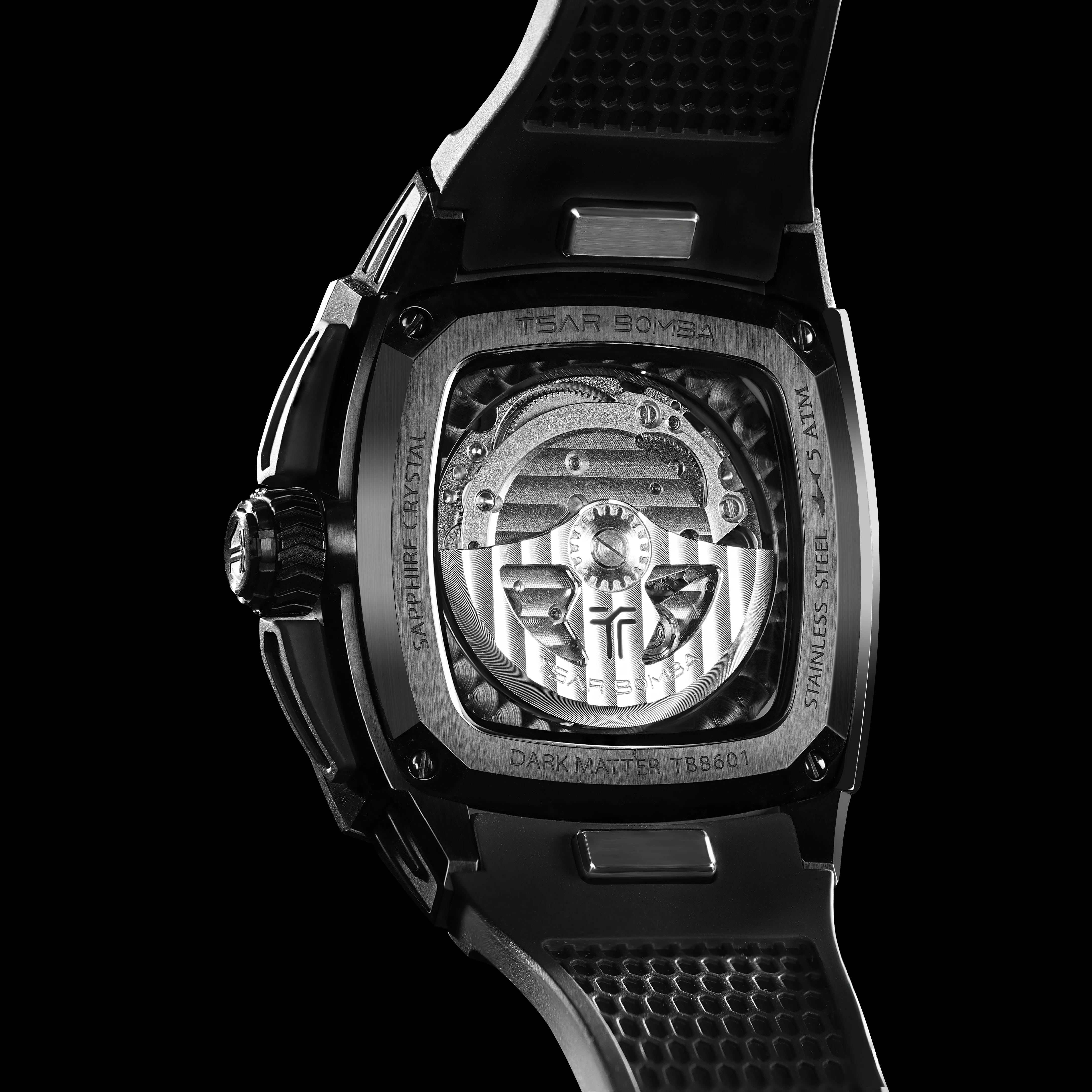 TSAR BOMBA Automatic Skeleton - Luxury Watch Rubber Strap review and price
