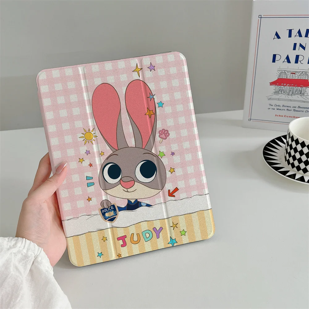 

Новый чехол для планшета Cute Crazy Animal City Rabbit Judy для iPad A16 Pad Pro 11 дюймов 2025/2024 Air 5/4 10,9 дюймов iPad 7/8/9 10,2 5/