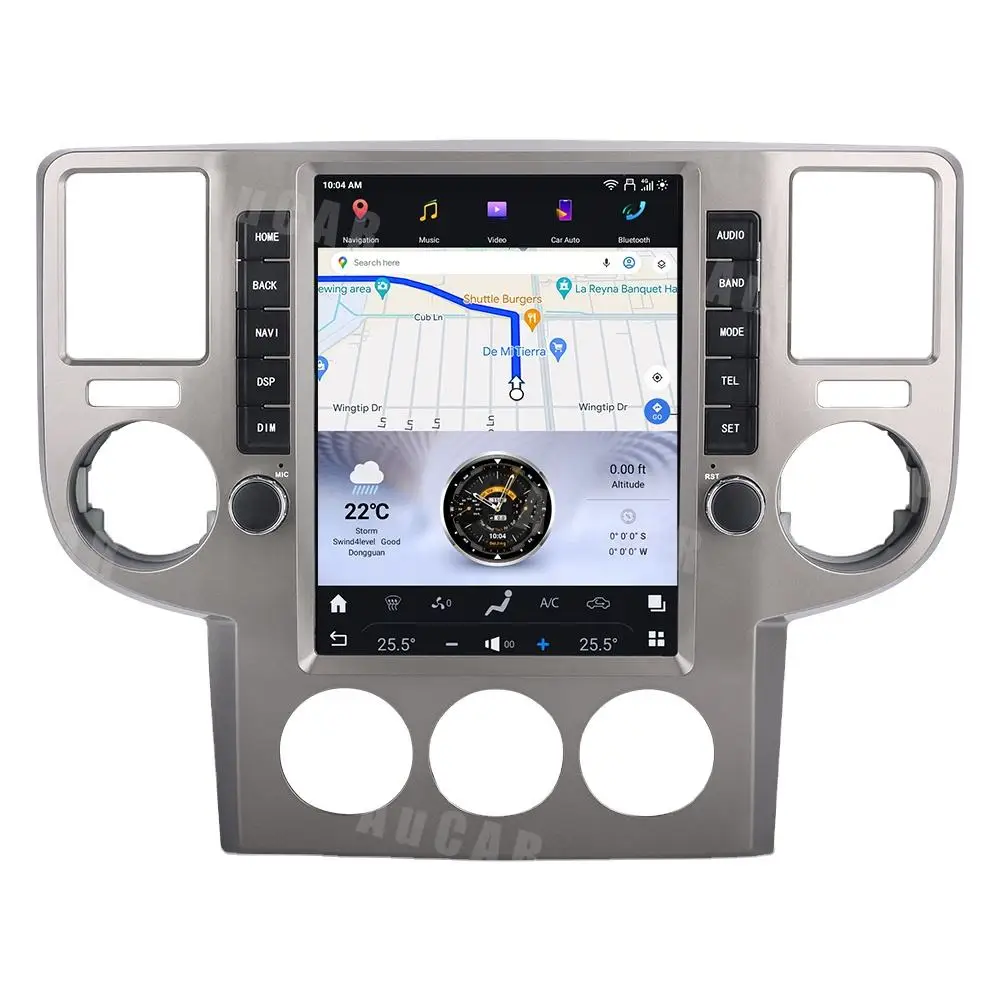 

Автомагнитола AuCar 10.4" на Android 13 для Nissan X-Trail T30 2002-2013 с сенсорным экраном, GPS-навигацией, Apple CarPlay и поддержкой аудио.