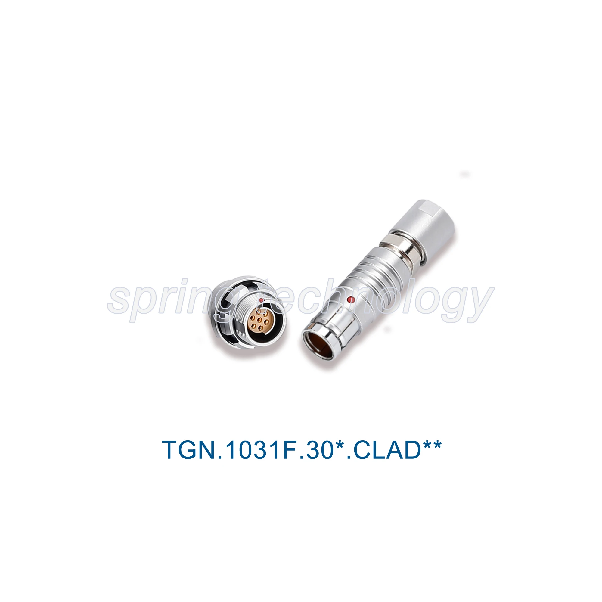 TGN.1031F Push-pull Multi-contact Watertight Cable Connectors, TGN.1031F.310/312/319.CLAD Male Contact Plugs