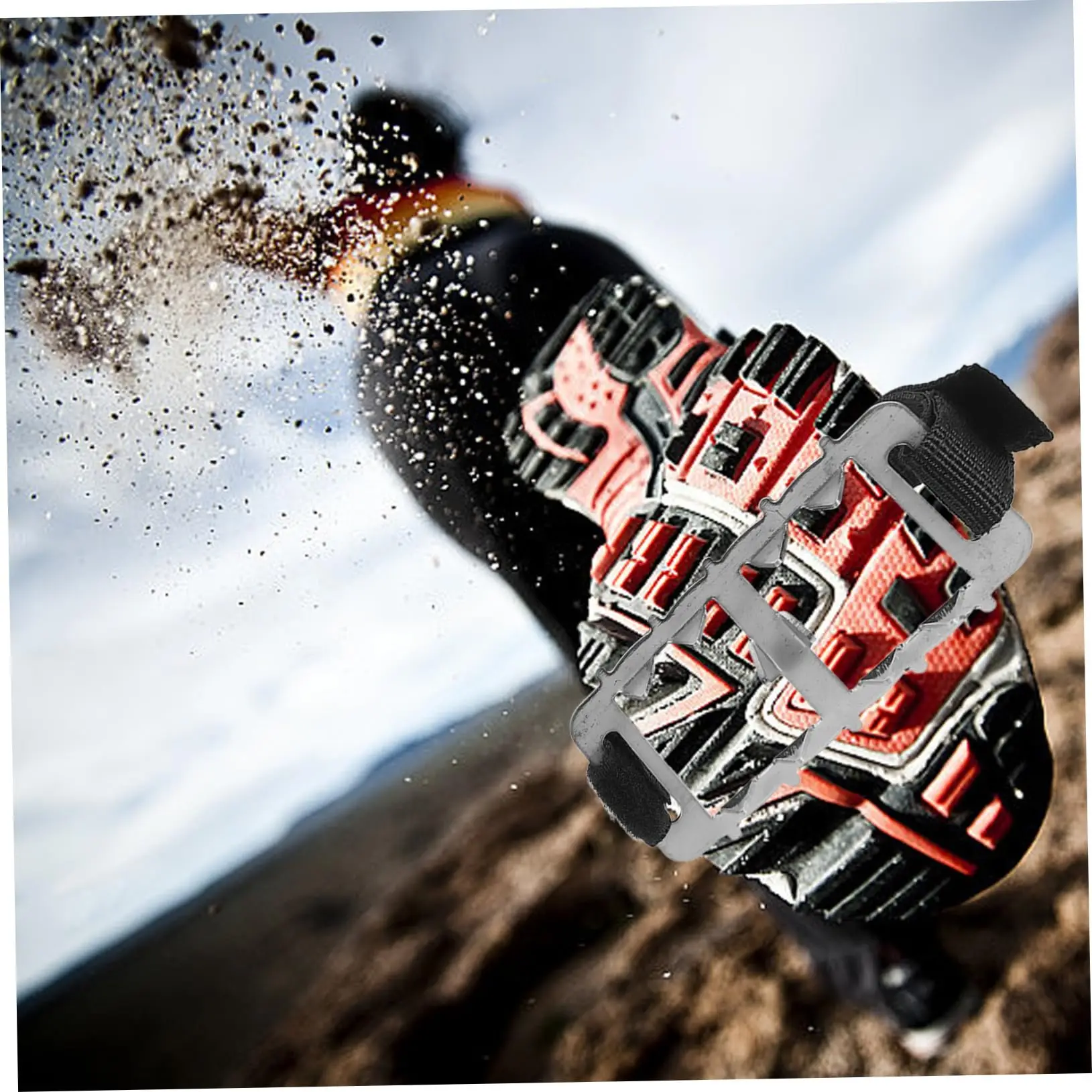 

Slip Ice Grippers Easy to Install Outdoor Supplies Non Skid Traction for Snow for Shoes Spike Crampons for Hiking and Climbing