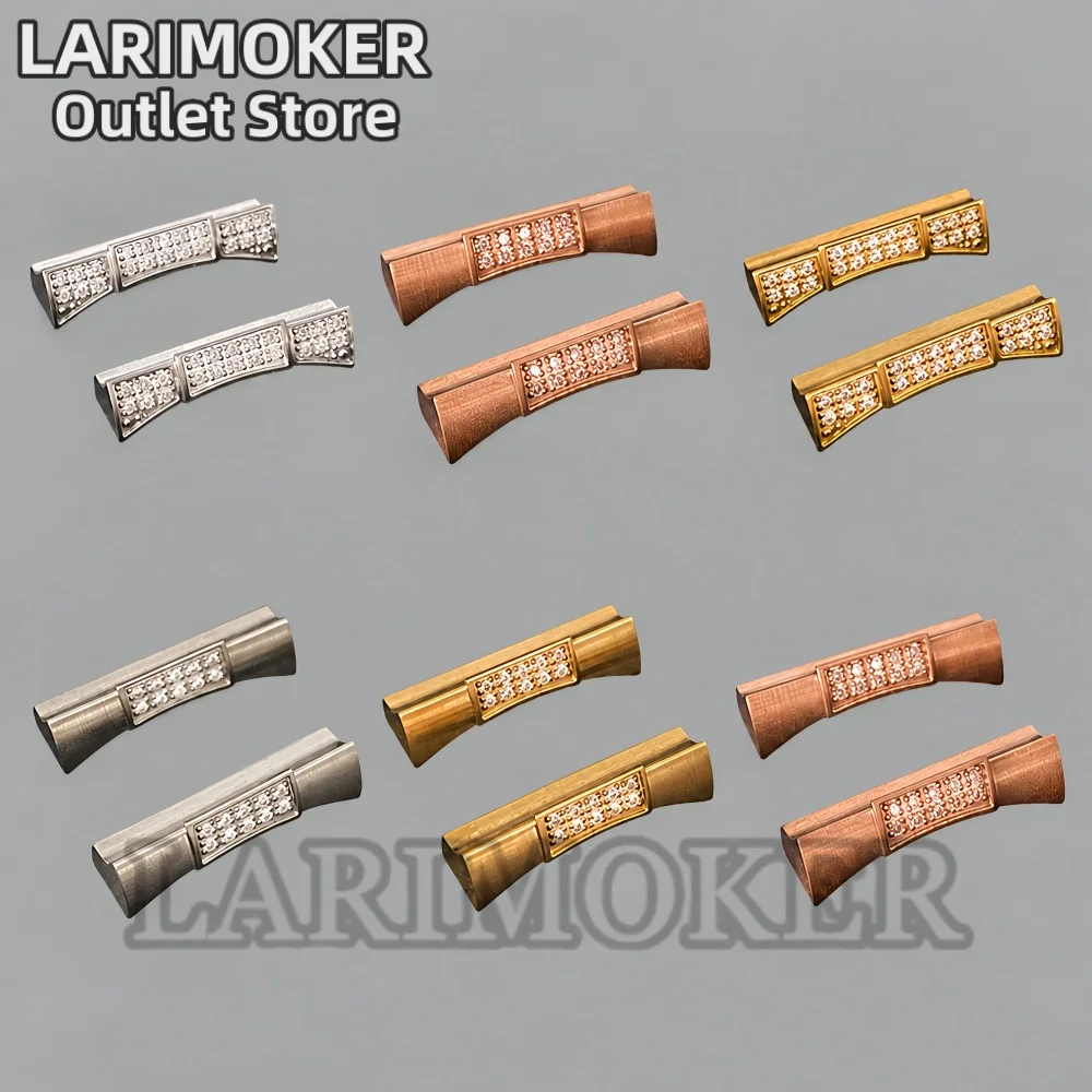 LARIMOKER 20mm Multicolor Rhinestone Watch Strap Connector Crystal Watch Band End Link Metal Strap Adapter Replacement Parts
