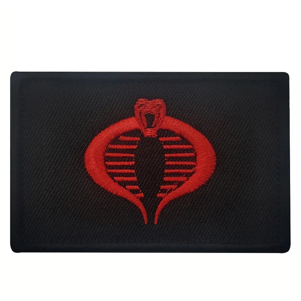 Ecusson Velcro GI JOE Ninja Cobra Velcros Patch Jeu de film américain Crochet et boucle militaire - Badge de moral brodé tactique pour sac à dos Molle