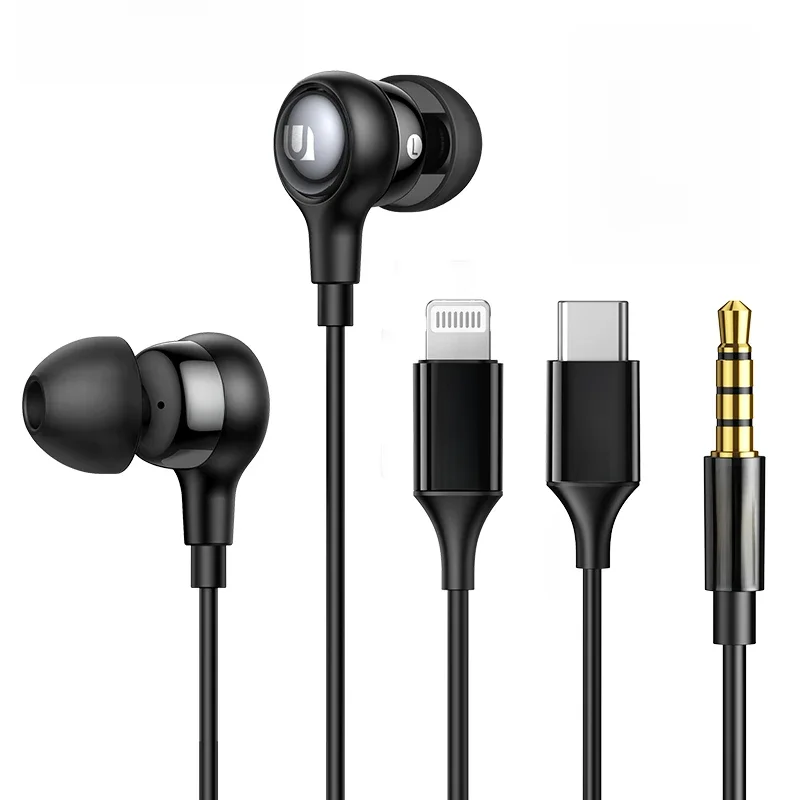 UGREEN – écouteurs filaires avec Microphone dans l'oreille, 3.5mm, antibruit, USB Type C, écouteurs Lightning pour iPhone Xiaomi