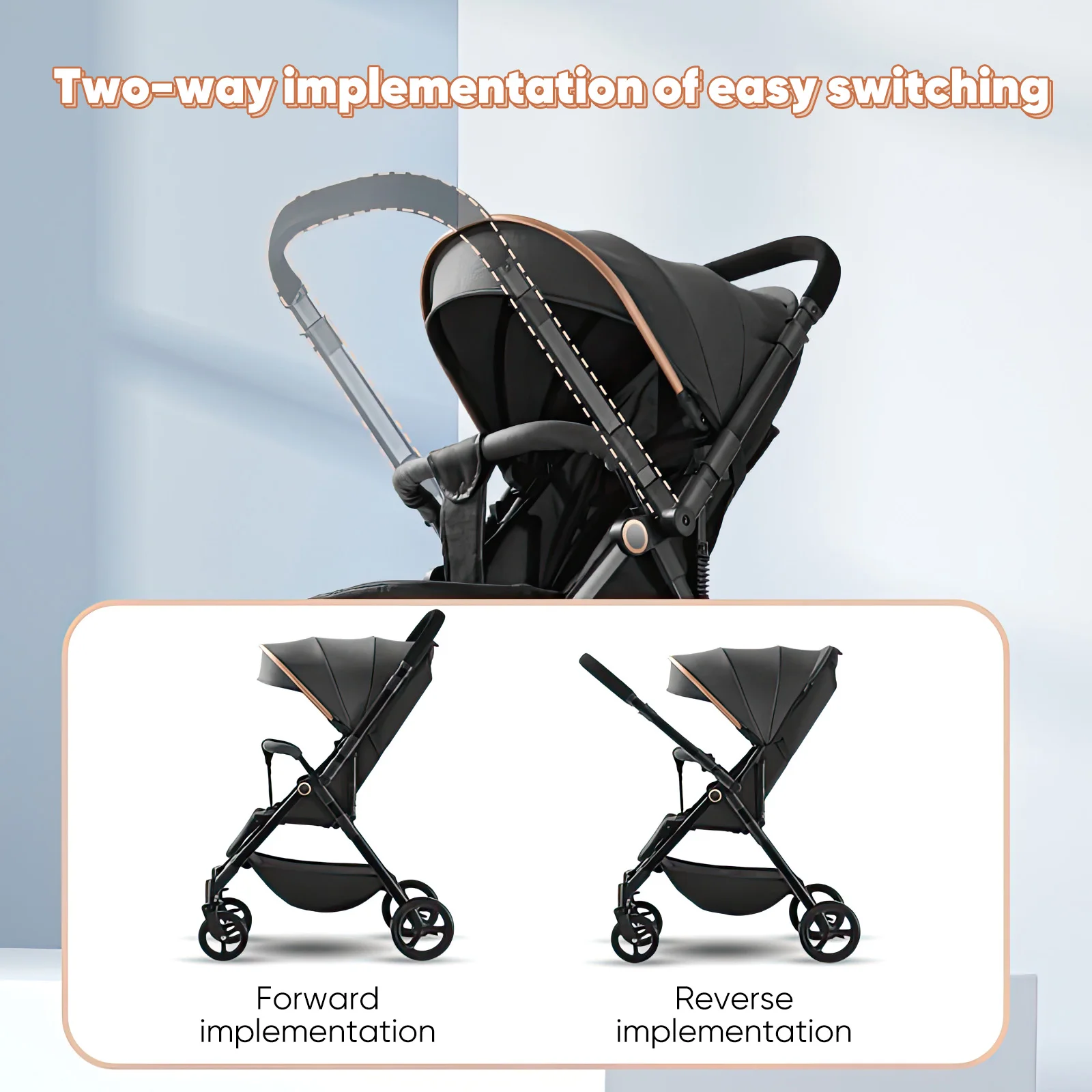 Baby Carriage,Bi-directional ultra lightweight foldable high landscape four wheel shock absorber baby stroller,baby cart