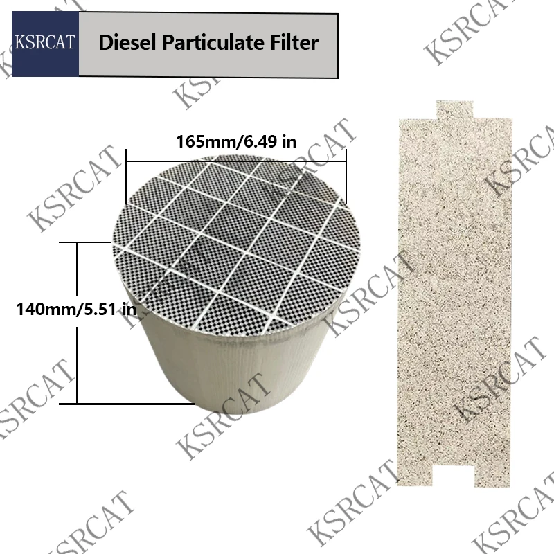 165*140mm High Quality Diesel Engine Pars Silicon Carbide Diesel Particulate Filter SiC DPF