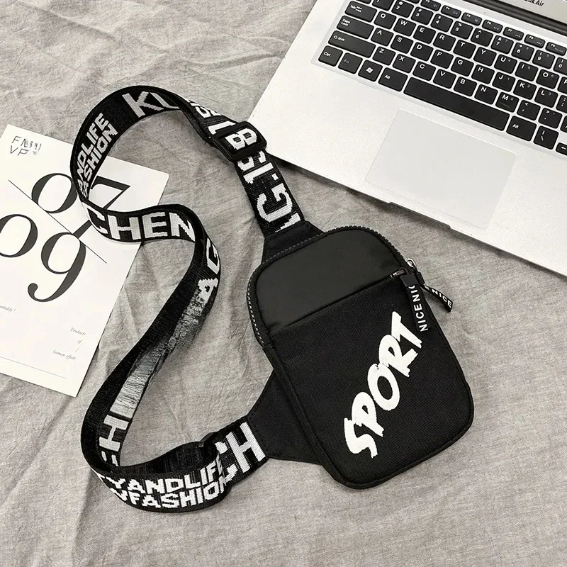 Petit sac à dos étanche pour homme, sac à bandoulière pour téléphone portable, sac messager carré, tendance INS, initié