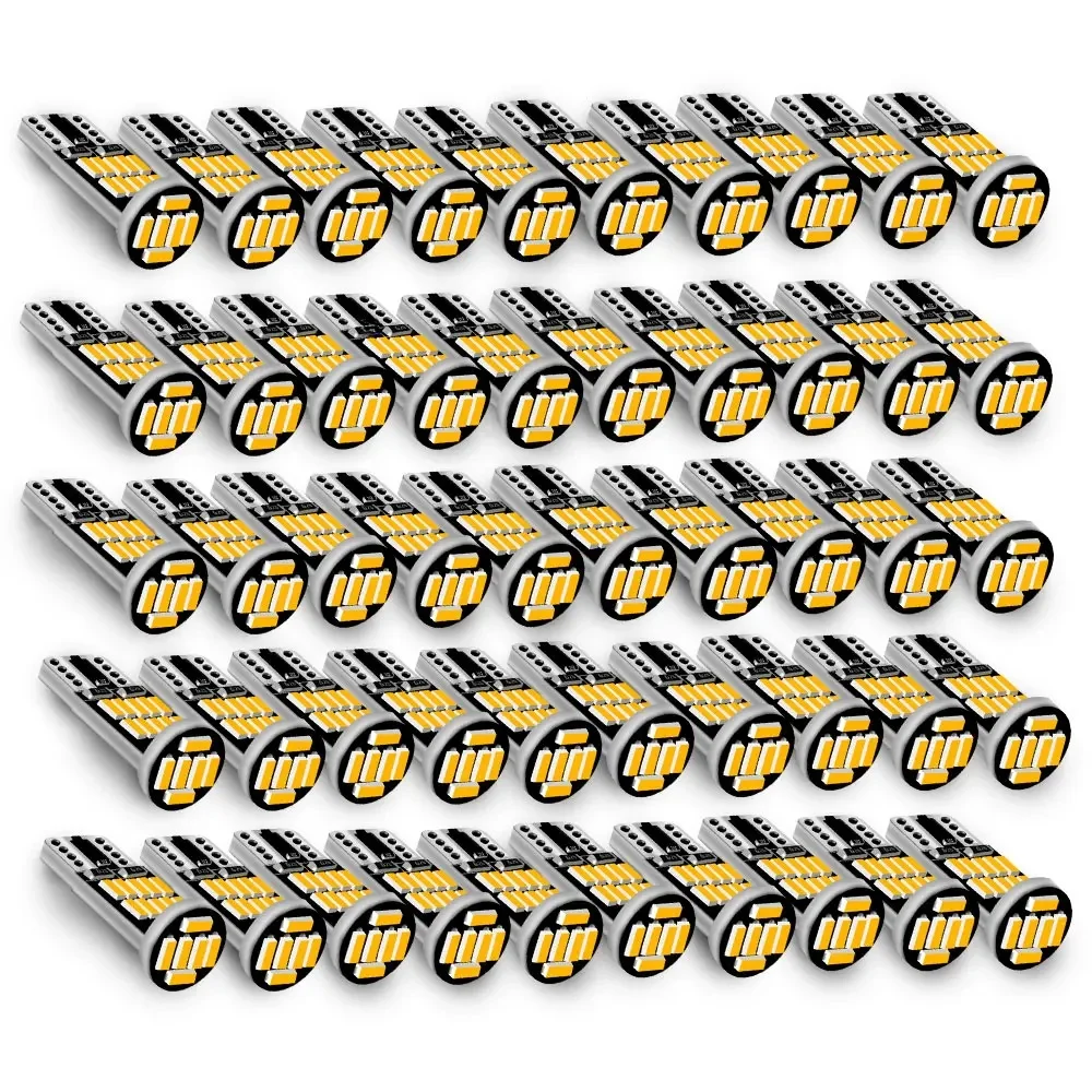 50 teile/paket led t10 4014 26smd amber/weiß/blau/rot super helle beleuchtung w5w 168 192 194 501 für parkplatz/bremse/blinker