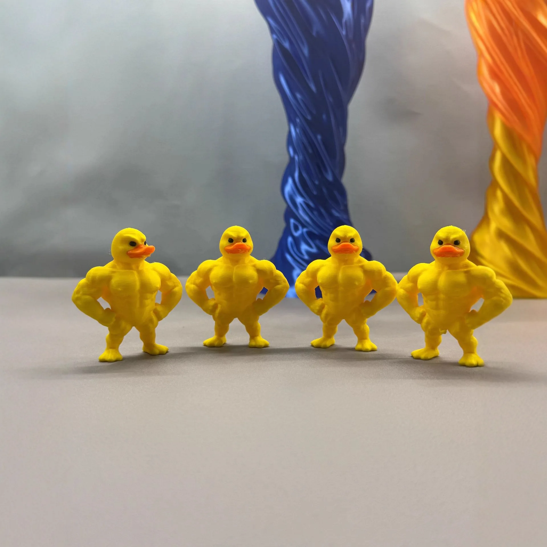 Funny Muscular Duck Statue Bodybuilder Duck Decor Defined Arms & Legs Perfect for Home Office Gym Gift for Christmas Halloween