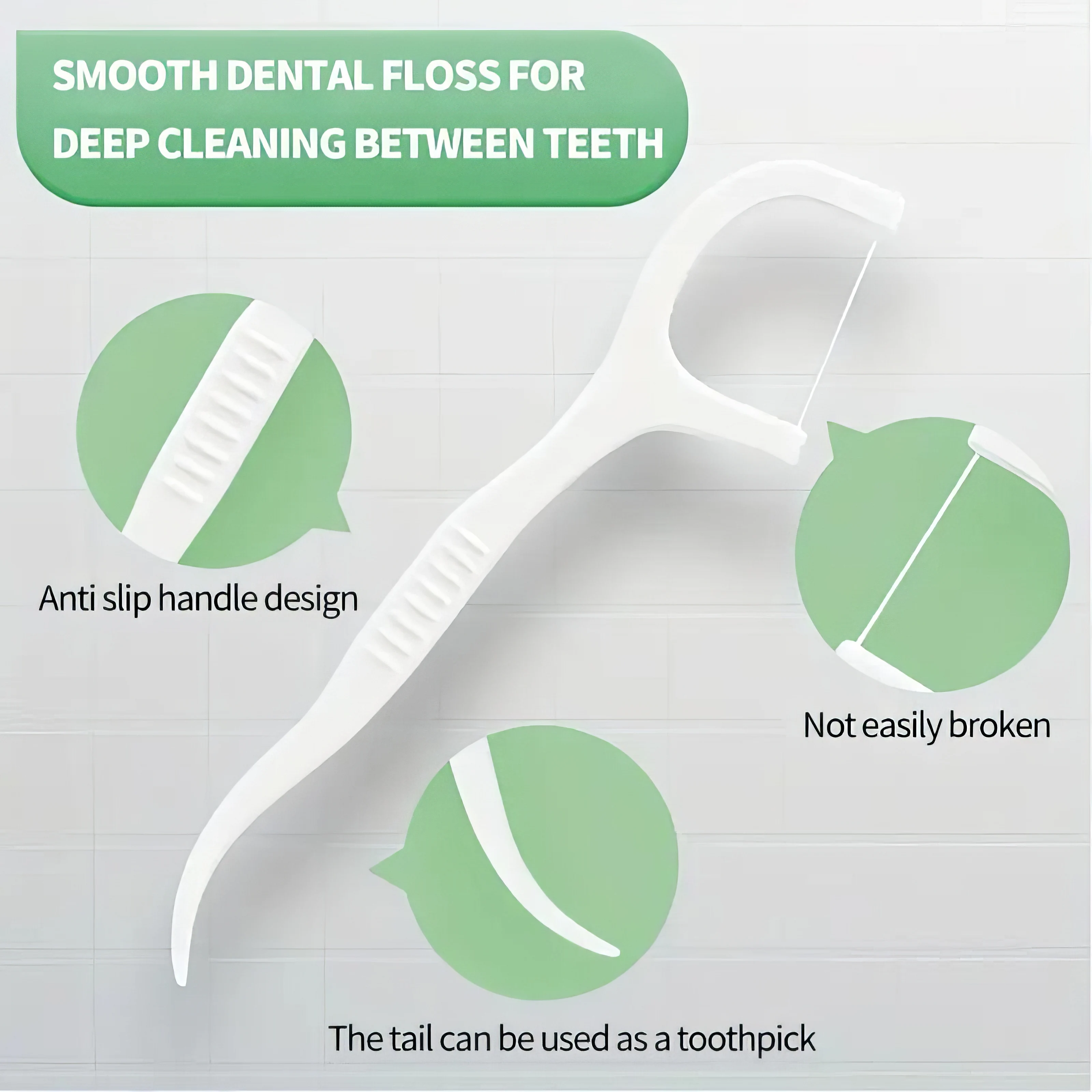 100 Pack Dental Floss, Gentle Gum Protection and Care for Teeth, Without Damaging Gums, Suitable for Offices and Families