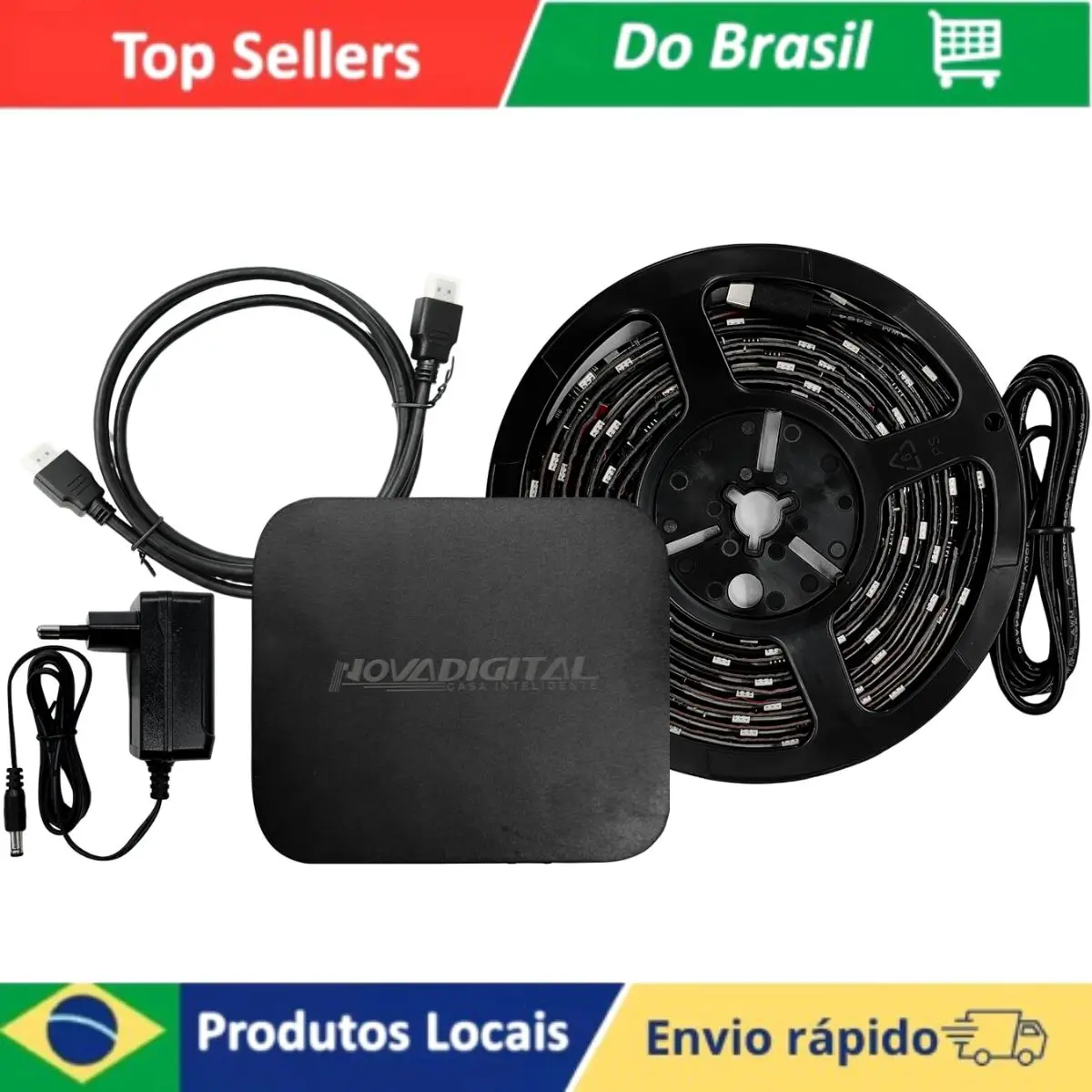 Recomendação e Avaliação Detalhada do Kit de Fitas LED Smart WiFi Novadigital 2,8m para Ambilight