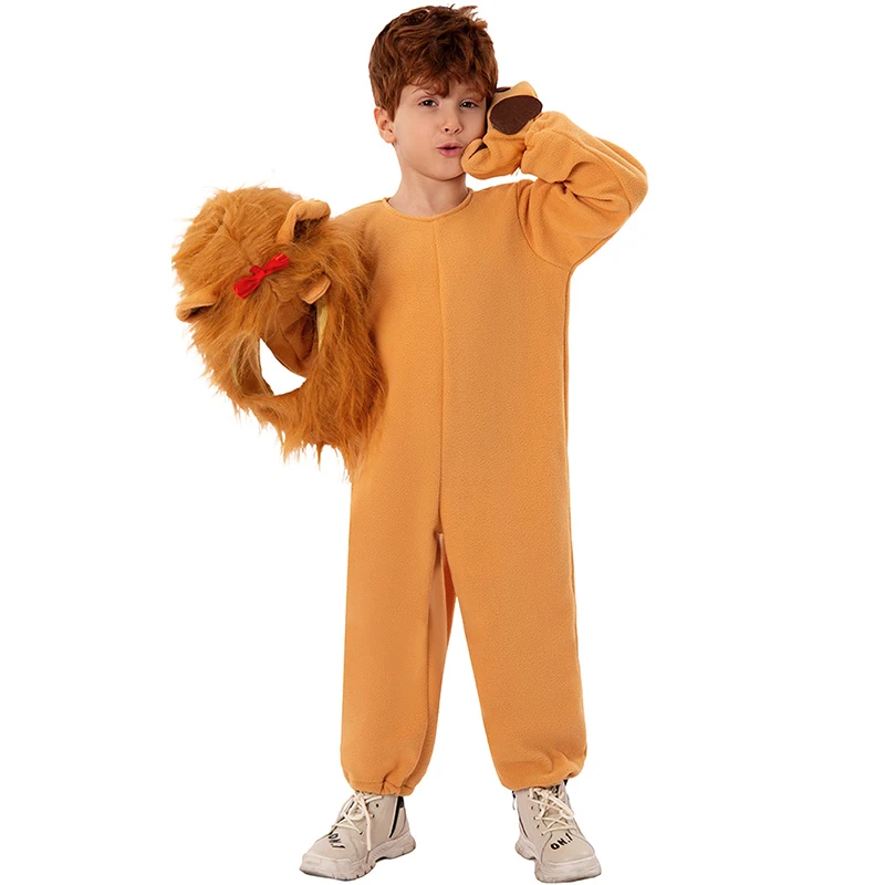 Costume de Carnaval d'Halloween pour Fille et Garçon, Ensemble Complet Unisexe, Animal, Pourim, Parler Facilement