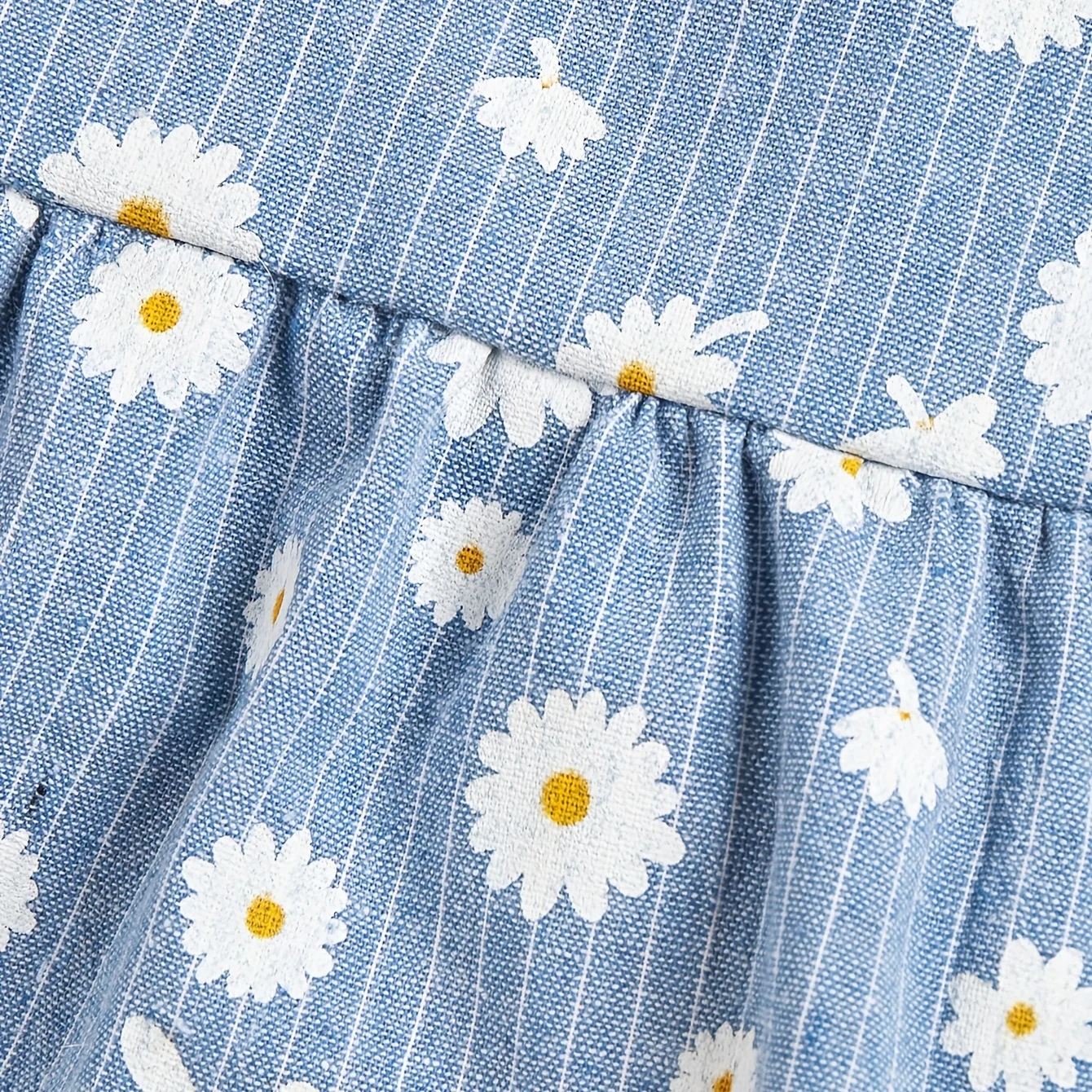 Abito per cani a righe blu con stampa margherita, vestito estivo traspirante per animali domestici con spalline arricciate, grazioso abbigliamento estivo per cani di piccola taglia, gatti, animali domestici