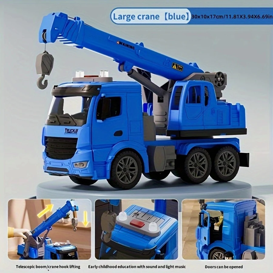 Toys for 3 year old boys and girls kids, construction toy crane truck lights and sounds.